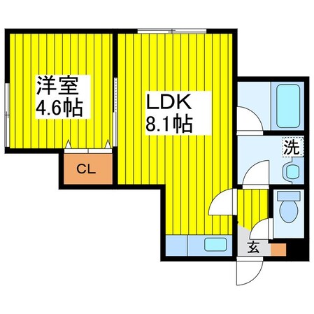 北１８条駅 徒歩8分 2階の物件間取画像